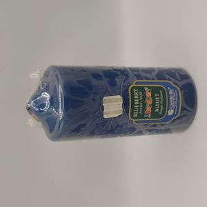 Vintage candle lite USA made 6" pillar blueberry bleuet sealed 1990s
